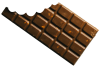 Angebissene Schokolade